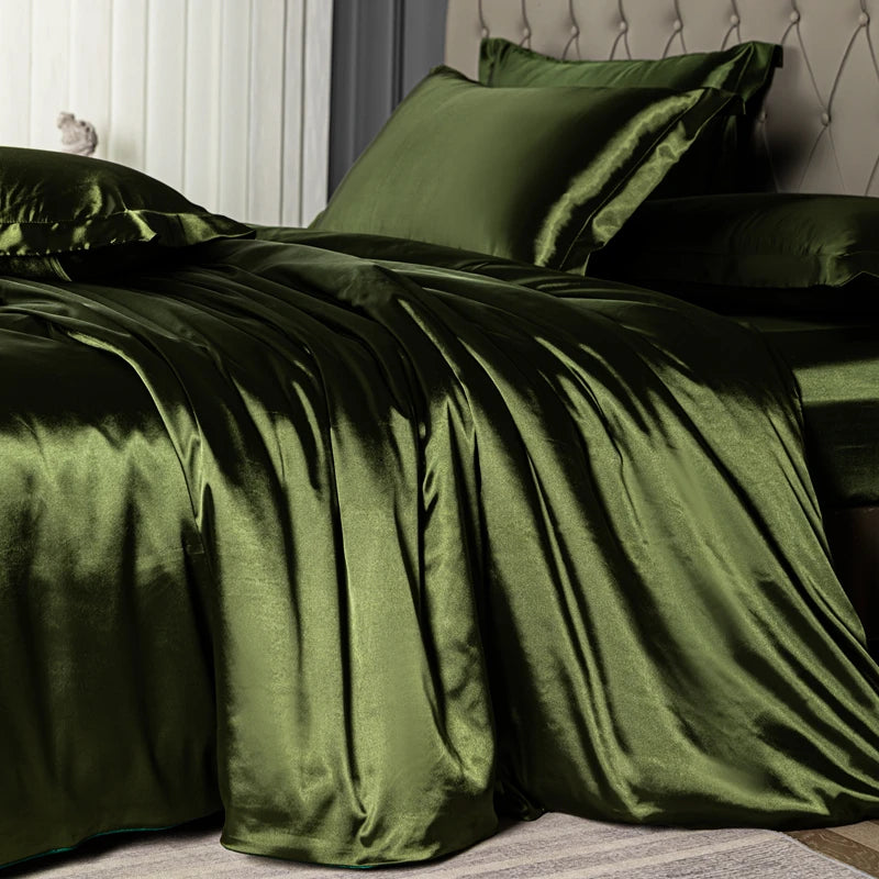 Satin Duvet Cover – Skin-Friendly Solid Color Bedding Set