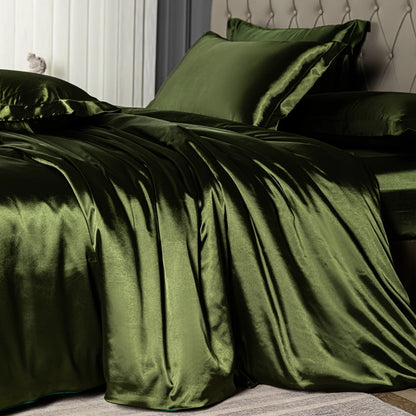 Satin Duvet Cover – Skin-Friendly Solid Color Bedding Set
