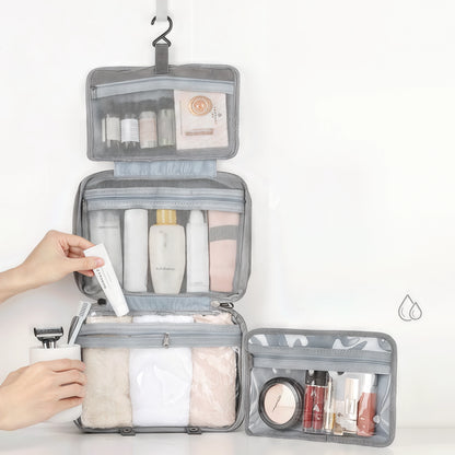 Hanging Toiletry Bag – Waterproof Folding Travel Organizer