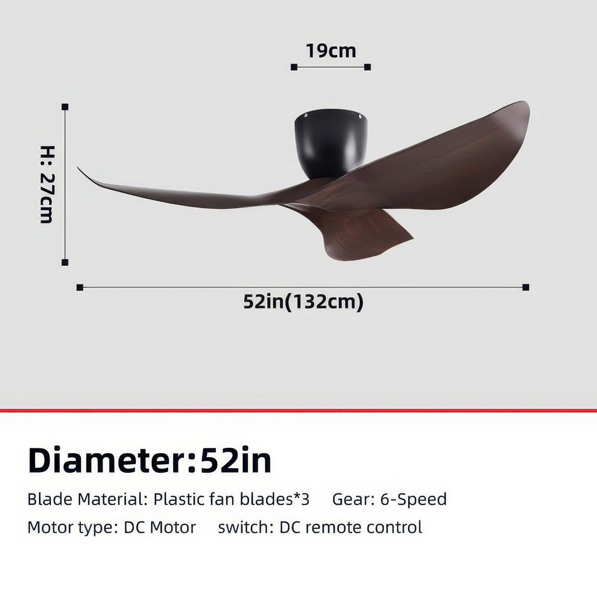 FUMANJIA 60-Inch Vintage Industrial Ceiling Fan for Home with Remote