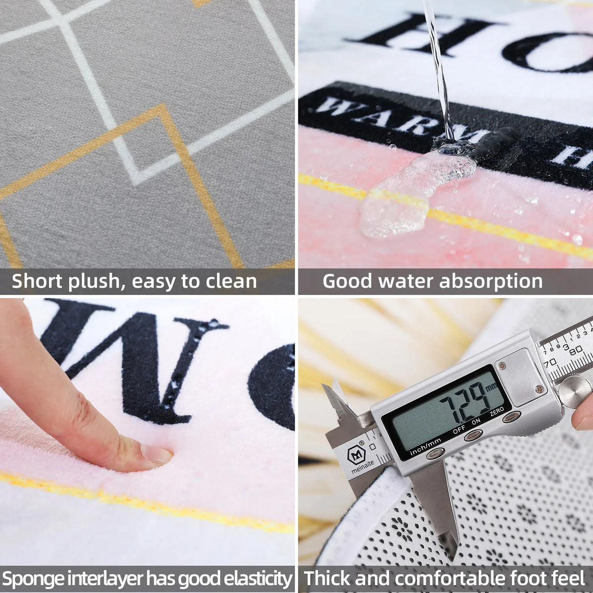 Floral Welcome Mat - Graphic Anti-Slip Small Mat