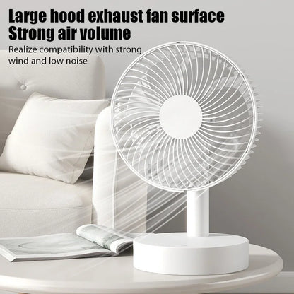USB Desktop Fan with Four Speeds and 5V Power for Table Use
