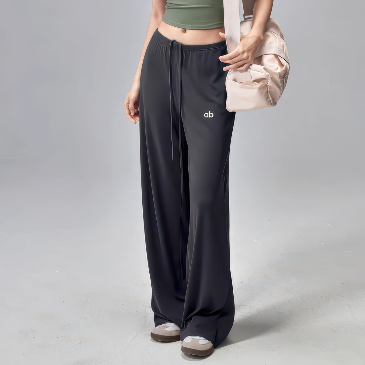 Wide Leg Yoga Pants for Women with Drawstring Waist, Loose Fit for Training and Pilates