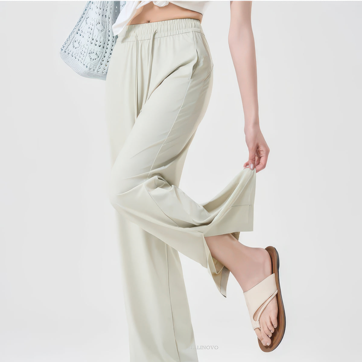 UPF 50+ Wide Leg Pants for Women with Side Slit, Lightweight Quick-Dry for Travel, Hiking and Everyday Wear