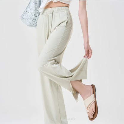 UPF 50+ Wide Leg Pants for Women with Side Slit, Lightweight Quick-Dry for Travel, Hiking and Everyday Wear
