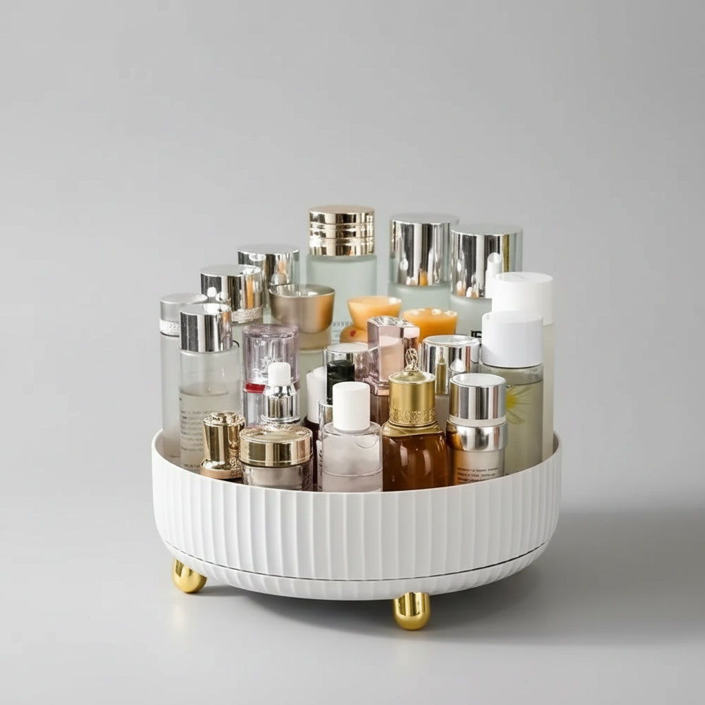 Rotating Makeup Organizer – 360° Perfume and Vanity Tray