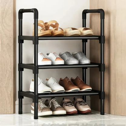 Two-to-Four-Tier Shoe Rack with Elevated Storage Shelves