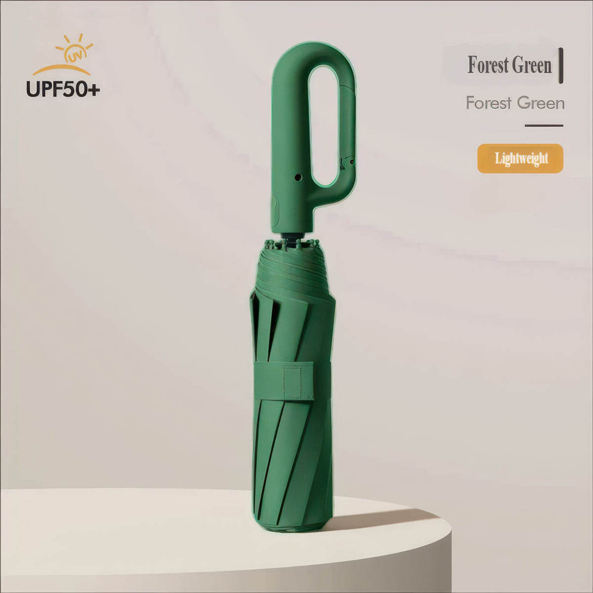 Automatic Folding Umbrella with UV-Blocking Canopy, Sun and Rain Protection