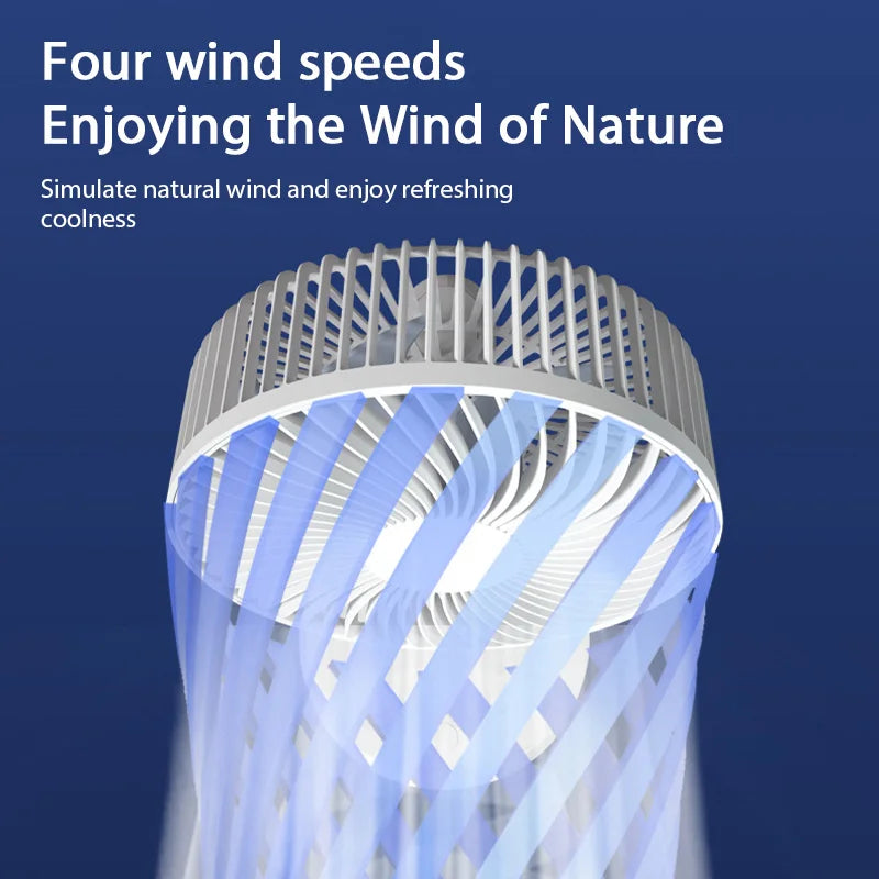 USB Desktop Fan with Four Speeds and 5V Power for Table Use