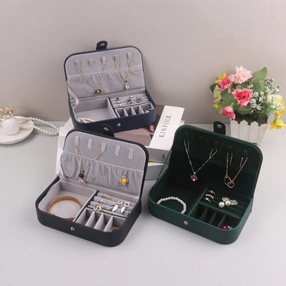 Travel Jewelry Box – Portable Leather Organizer Case