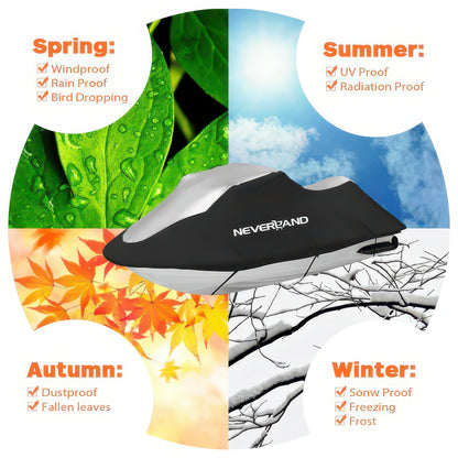 Waterproof Jet Ski Cover for 3-Seat Personal Watercraft