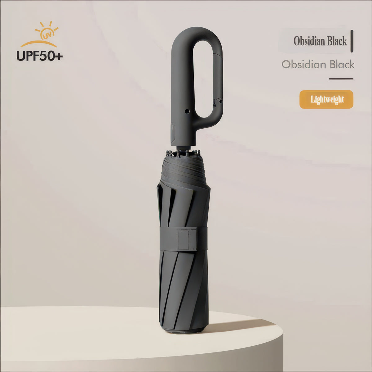 Automatic Folding Umbrella with UV-Blocking Canopy, Sun and Rain Protection