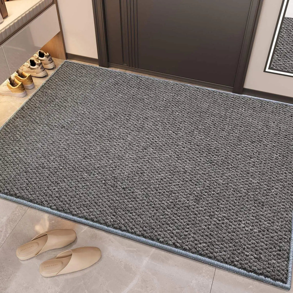 Front Door Mat - Washable Non-Slip Entryway Rug