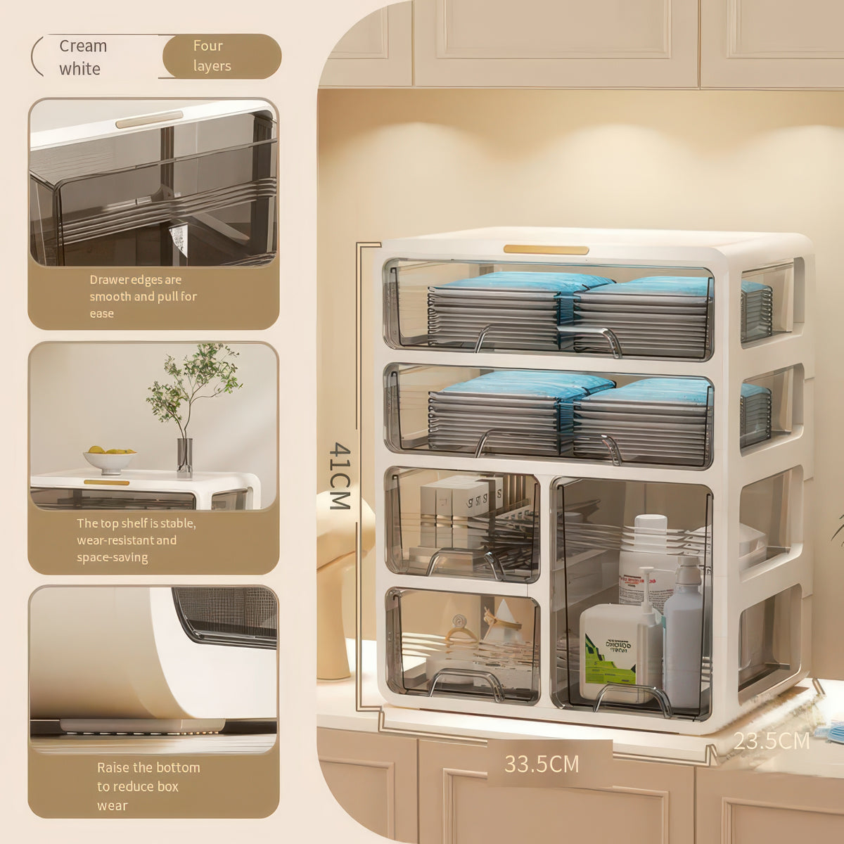 Drawer Medicine Storage Box - Layered Family Medicine Organizer with Large Capacity