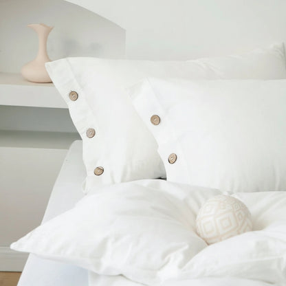 Cotton Duvet Cover Set – 3pcs Solid Twist King Size Bedding