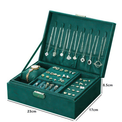 Lockable Travel Jewelry Organizer Box, 2 and 3 Layer Options