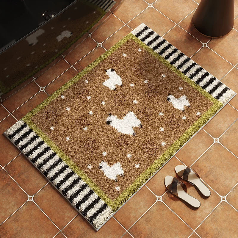 Retro Bathroom Mat - Ancient Style Non-Slip Rug