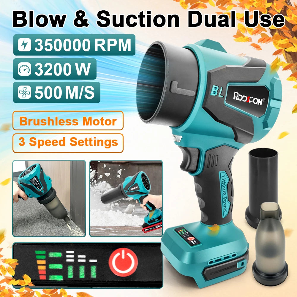 3 Gear Air Blower - Cordless Brushless Turbo Blower