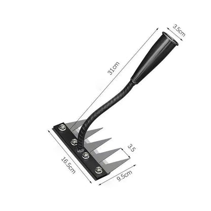 Manganese Steel Garden Rake - 5-Tine Detachable Rake