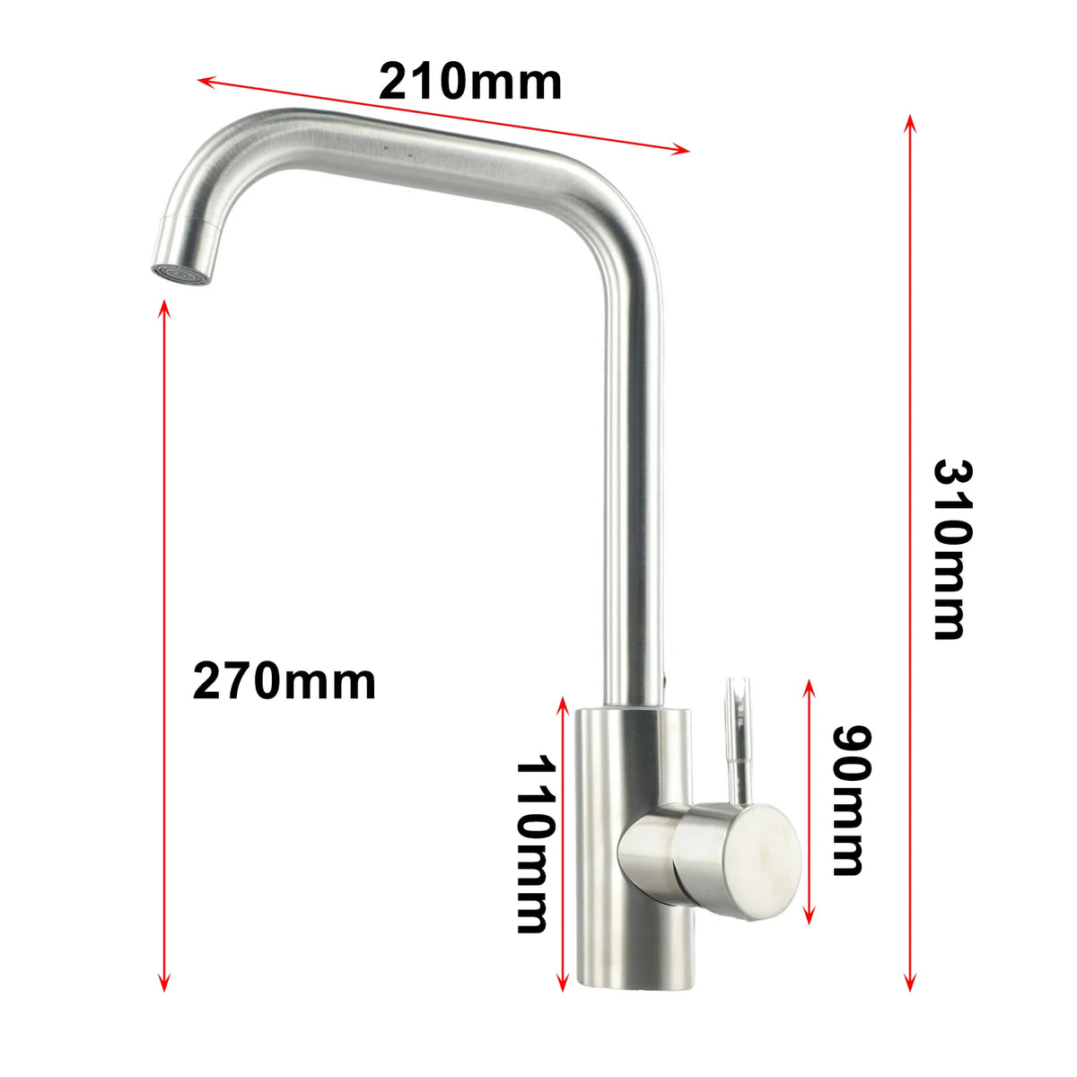 Flexible Kitchen Faucet - LEENKEA 304 Stainless Steel