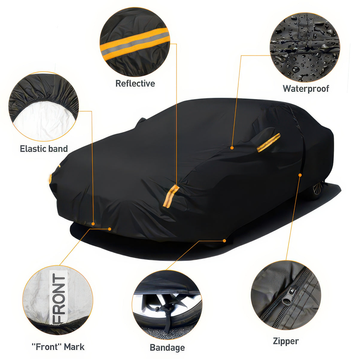 Neverland Full Car Cover for Sedan, Waterproof and All-Weather Protection