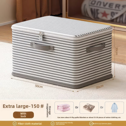 Foldable Lockable Storage Box for Clothes, Blankets, and Toys