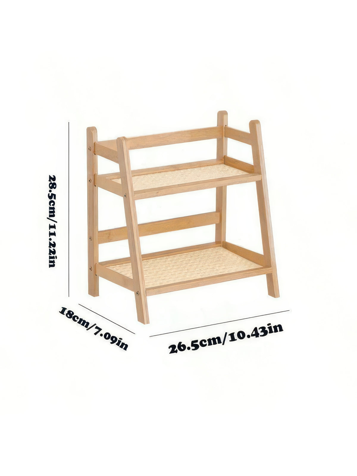 2-Layer Bamboo Countertop Organizer Coffee Cup Holder for Kitchen & Home