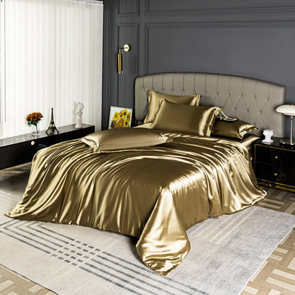 Satin Duvet Cover – Skin-Friendly Solid Color Bedding Set