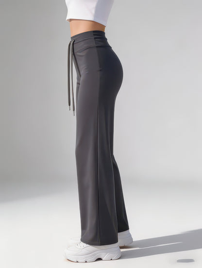 High-Waist Wide Leg Sweatpants for Women, Ankle-Length Casual Lounge Pants
