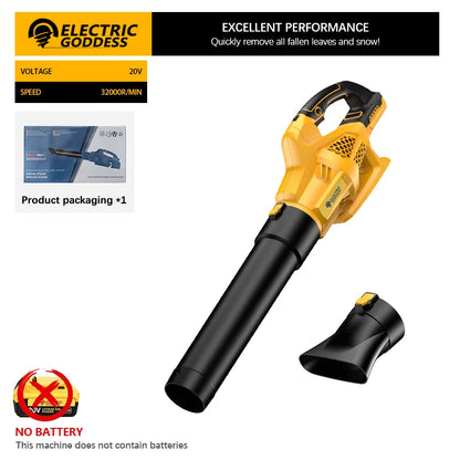 Cordless Leaf Blower - 32000RPM Yard Storm Machine