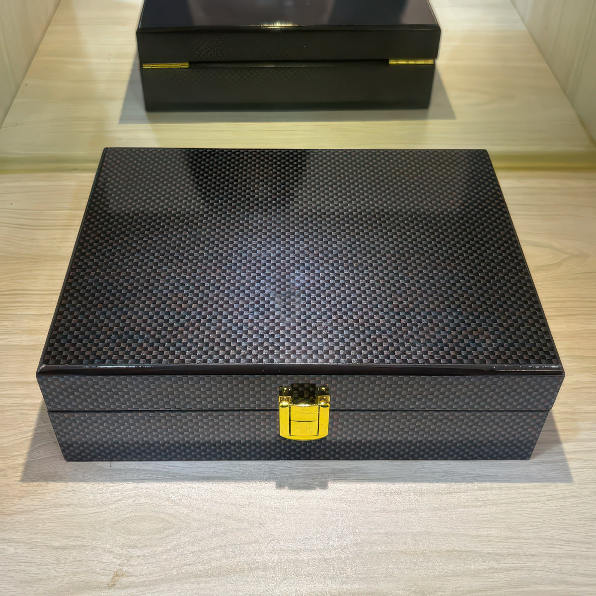 Wooden Lockable Jewelry Box for Rings and Earrings
