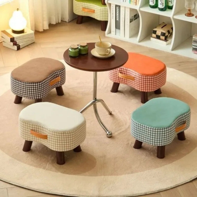 Shoe Changing Stool - Small Padded Entryway Seat