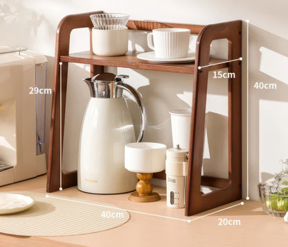 Wooden Multi-Functional Countertop Multi-Layer Storage Rack, Multiple Sizes