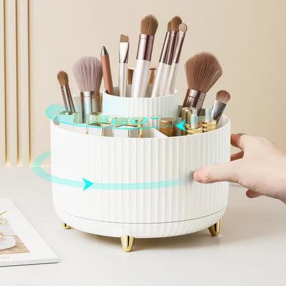Rotating Makeup Storage – 360° Desktop Cosmetic Organizer