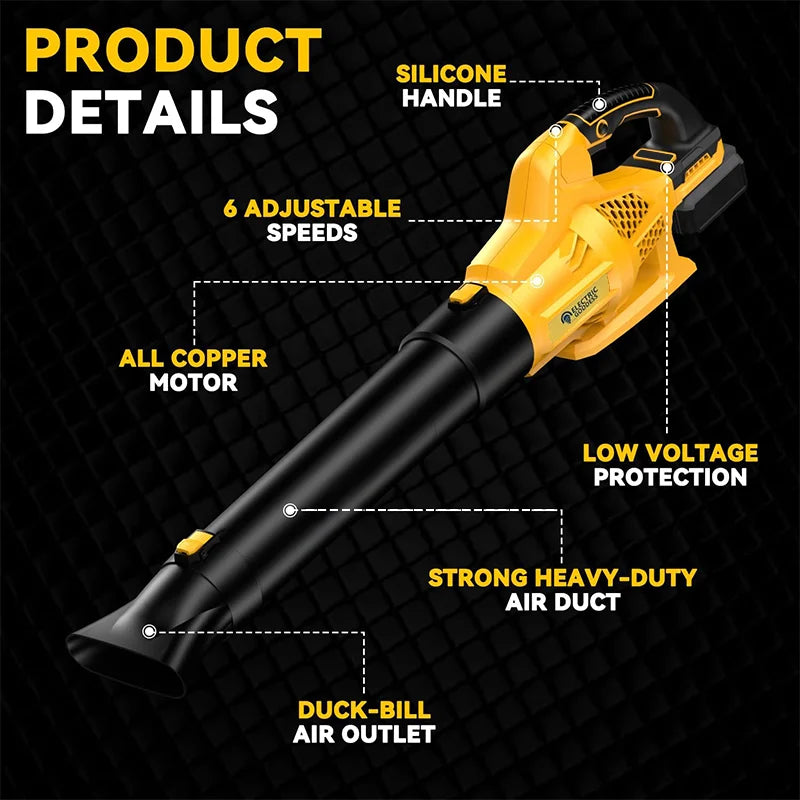 Cordless Leaf Blower - 32000RPM Yard Storm Machine