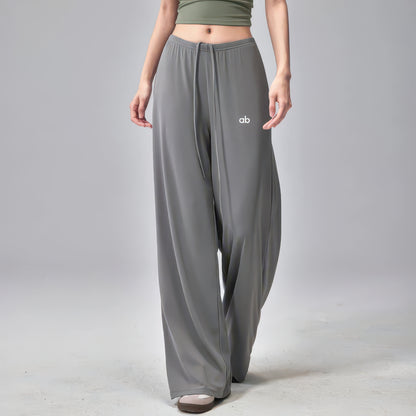 Wide Leg Yoga Pants for Women with Drawstring Waist, Loose Fit for Training and Pilates
