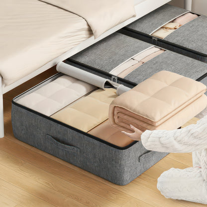 Foldable Under-Bed Storage Bag for Clothing, Quilts, and Blankets
