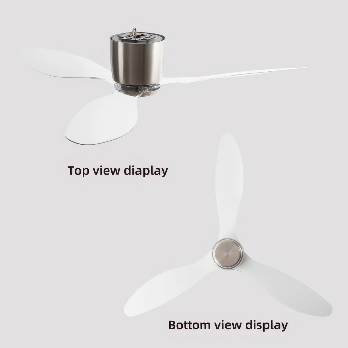 42/52-Inch Ceiling Fan with Transparent Blades and Remote