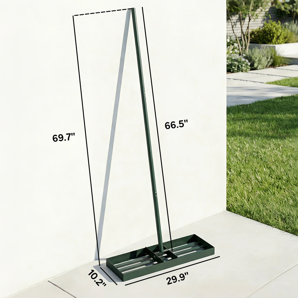 Lawn Leveling Rake - Adjustable Handle Grading Rake