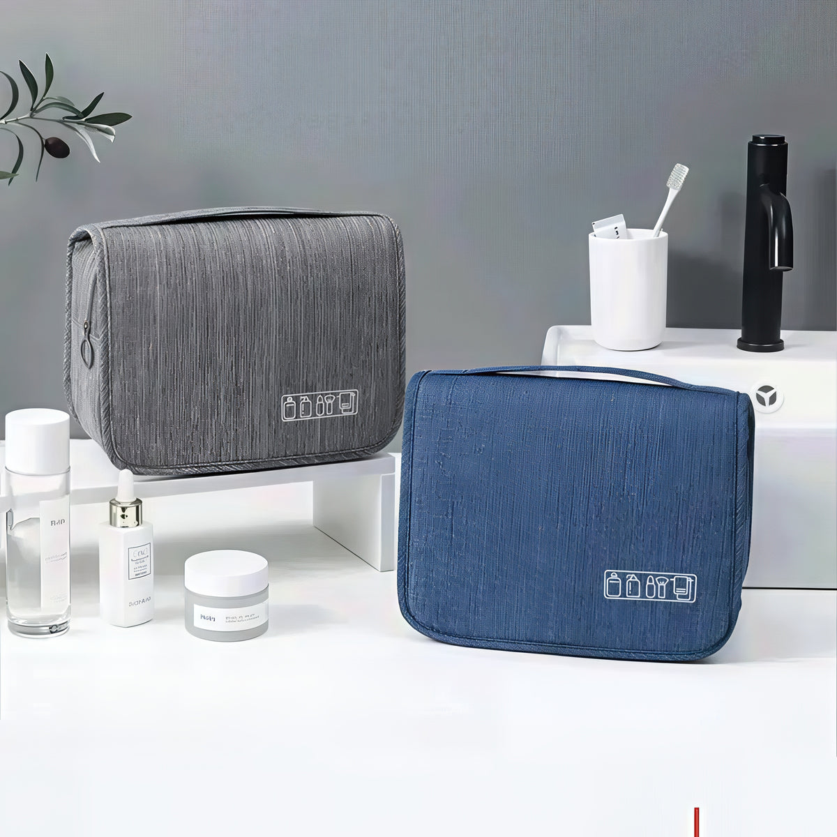 Men's Toiletry Bag – Waterproof Hanging Travel Wash Pouch