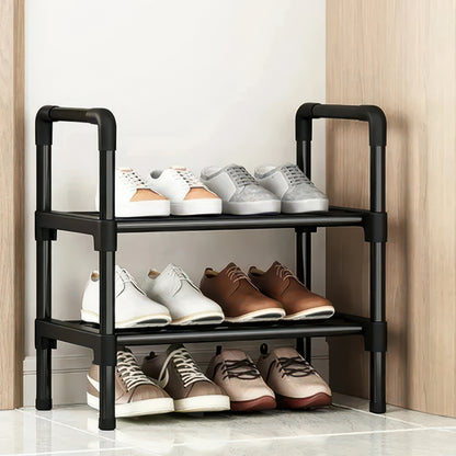 Two-to-Four-Tier Shoe Rack with Elevated Storage Shelves