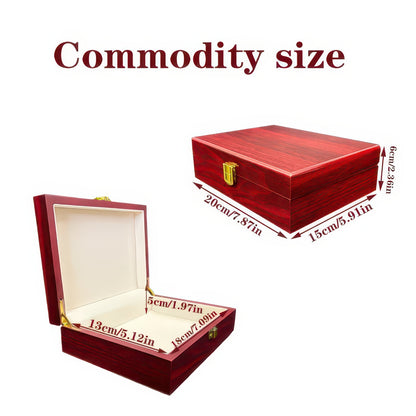 Wooden Lockable Jewelry Box for Rings and Earrings