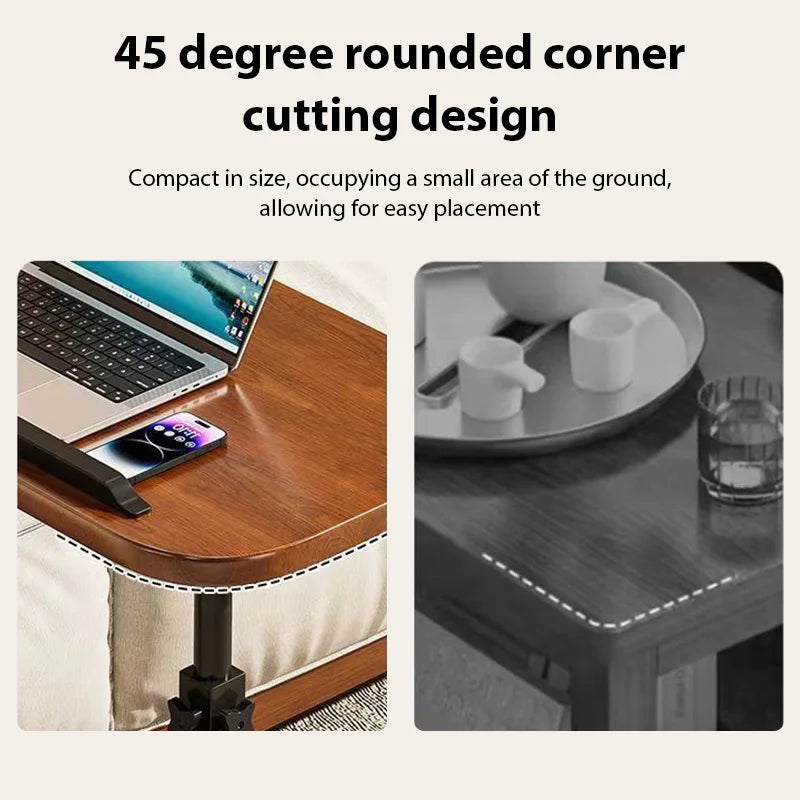 C-Shaped Side Table – Height Adjustable Sofa Laptop Table