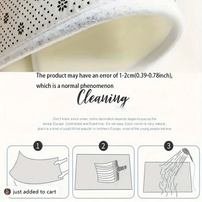 Wave Pattern Floor Mat - Soft Anti-Slip Home Rug