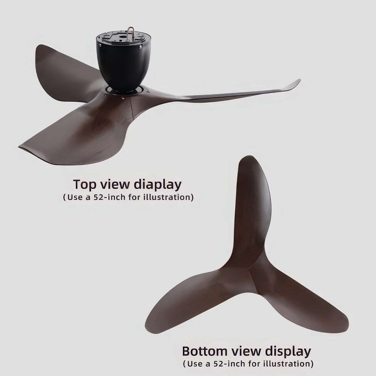 FUMANJIA 60-Inch Vintage Industrial Ceiling Fan for Home with Remote