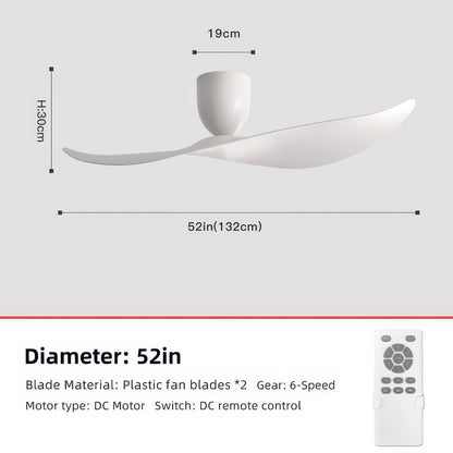 FUMANJIA 52-Inch Low-Profile Ceiling Fan for Home – No Light, Remote