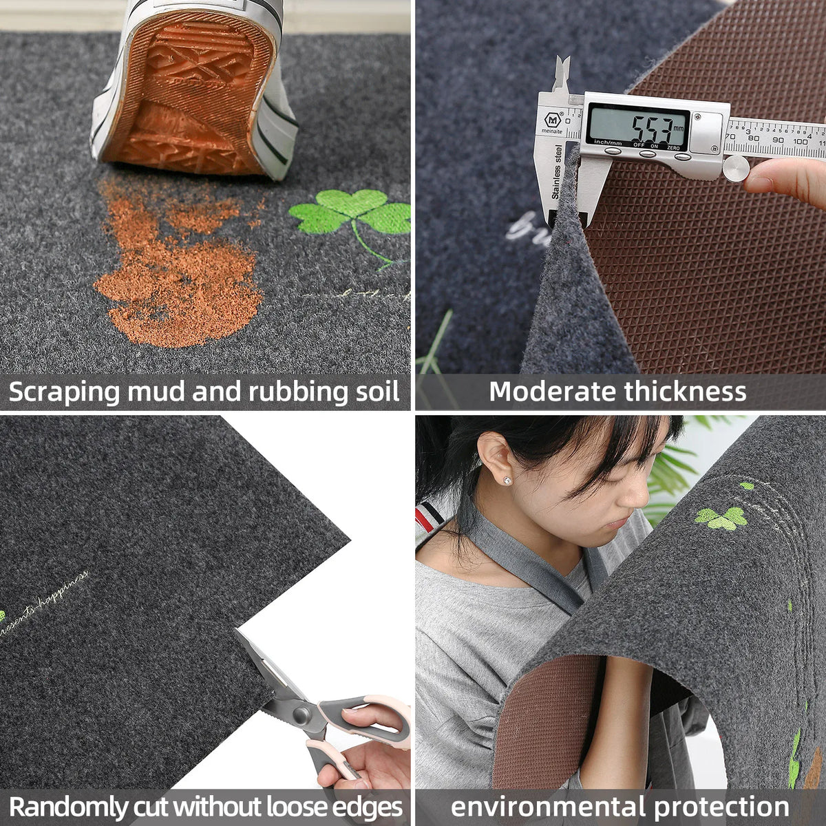 Bathroom Absorbent Mat - Minimalist Machine Washable Pad