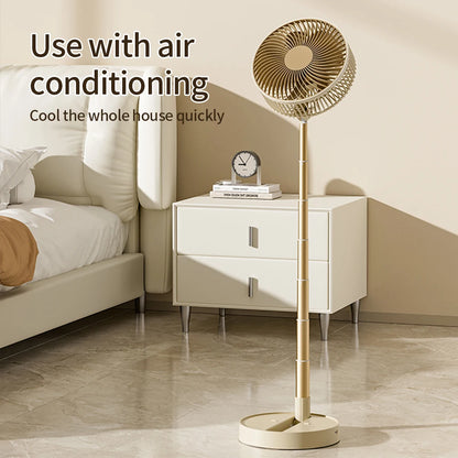 Foldable USB Rechargeable Fan with Four Speeds and Timer