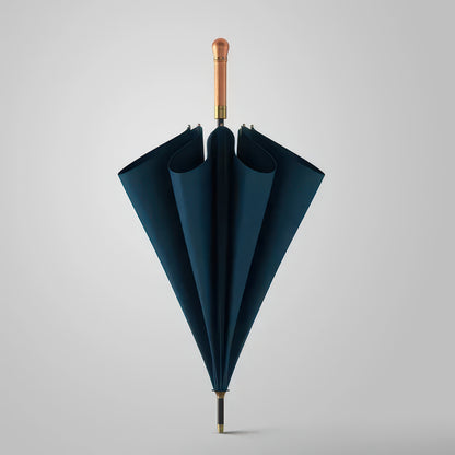 Wooden Long Handle Golf Umbrella with Windproof Fiberglass Frame, 114cm Diameter