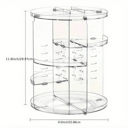 Rotating Cosmetic Organizer – Multi-Layer Acrylic Storage Rack